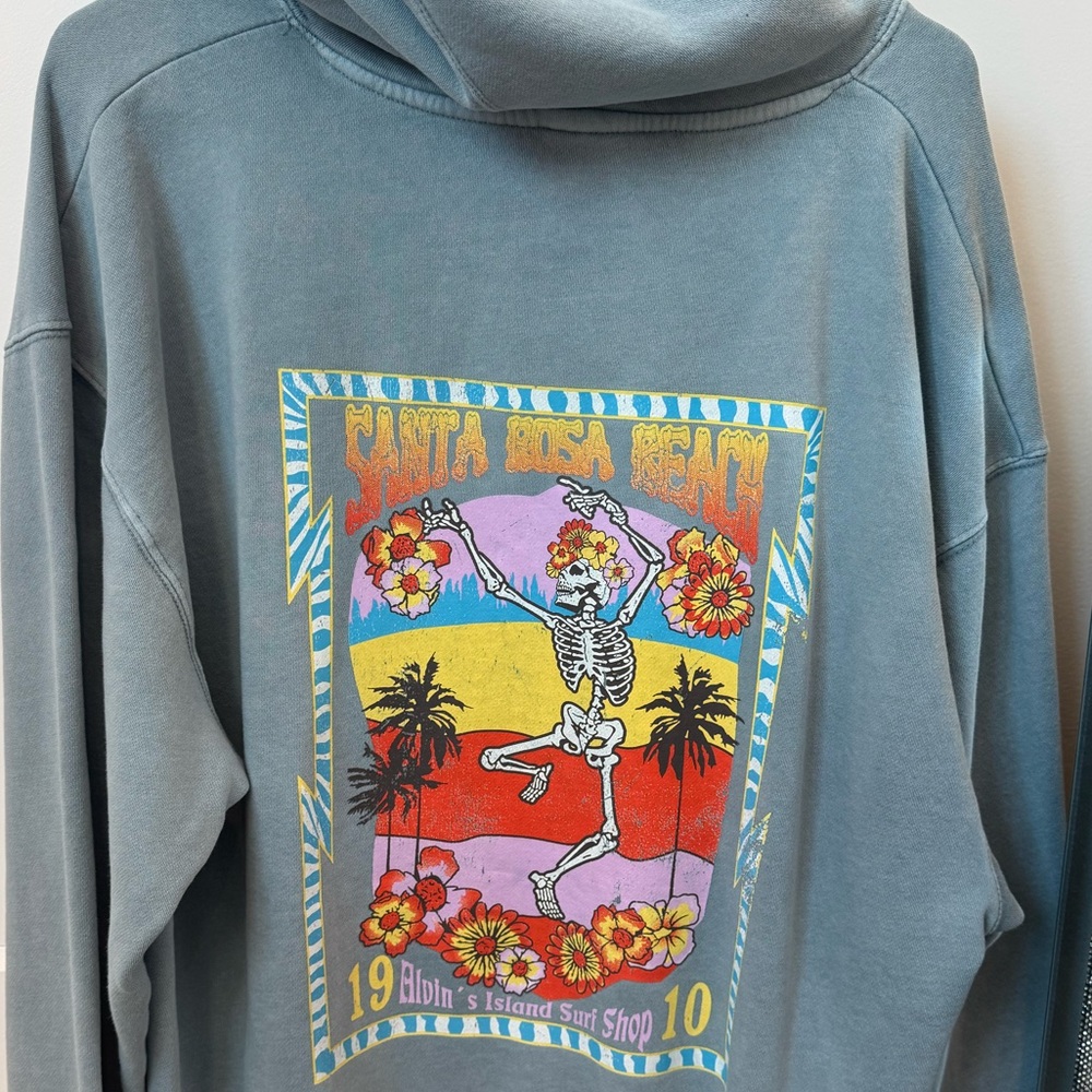 Santa Rosa Beach Graphic Hoodie - Blue